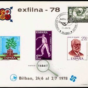 Hojas Recuerdo Nº 065. Exfilna 78. Con Matasello