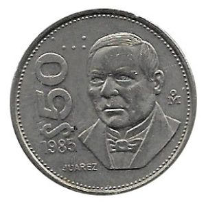 Moneda México 0050 pesos 1985.MBC-