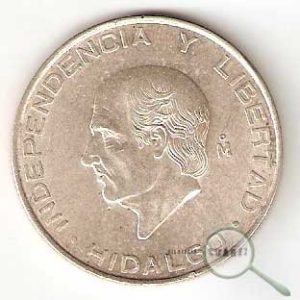Moneda México 0005 pesos 1957 S/C- Hidalgo