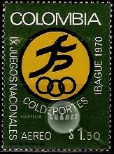 Serie de sellos Colombia deportes Nº A-0506 (**)