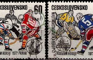 Serie de sellos Checoslovaquia deportes Nº 1909/10 (o)