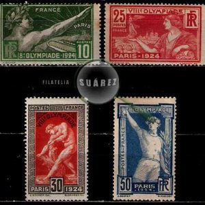 Serie de sellos Francia deportes Nº 0183/86 (*)