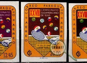 Serie de sellos Paraguay deportes Nº A-0286/88 (**). Sin dentar