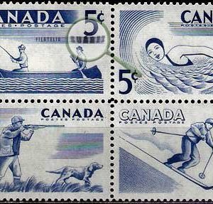Serie de sellos Canadá deportes Nº 0292/95 (**)