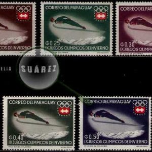 Serie de sellos Paraguay deportes Nº 0737/41 (*)