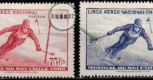 Serie de sellos Chile deportes Nº A-0232/33 (**)