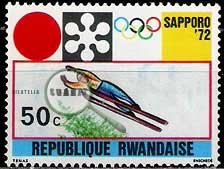 Serie de sellos Ruanda deportes Nº 0445 (**)