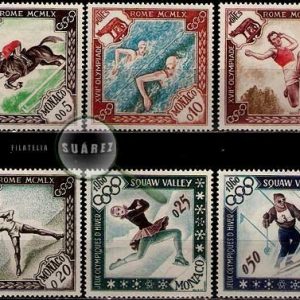 Serie de sellos Mónaco deportes Nº 0532/37 (**)