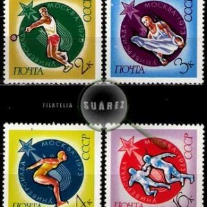 Serie de sellos Rusia deportes Nº 3940/43 (**)