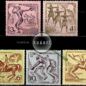 Serie de sellos Rusia deportes Nº 3730/34 (**)