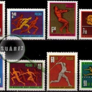Serie de sellos Polonia deportes Nº 1531/38 (**)