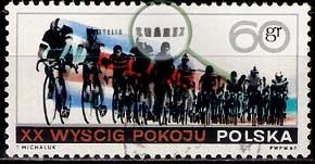 Serie de sellos Polonia deportes S/N Ciclismo (o)