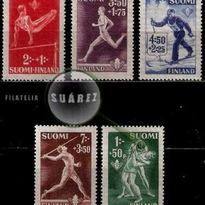 Serie de sellos Finlandia deportes Nº 0282/86 (SG)