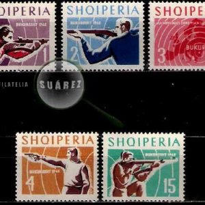 Serie de sellos Albania deportes Nº 0760/64 (**)