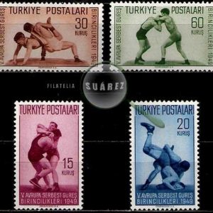 Serie de sellos Turquía deportes Nº 1083/86 (**)