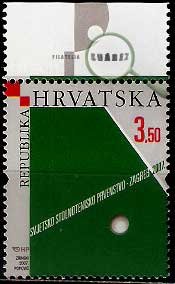 Serie de sellos Croacia deportes S/N (**). Pingpong
