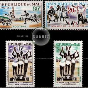 Serie de sellos Mali deportes Nº 0050/53 (*)