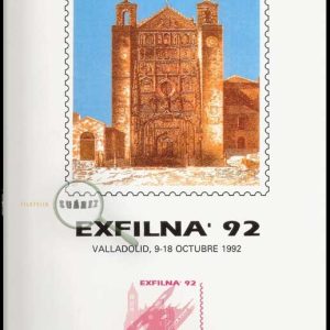Documento Filatélico Nº 027. Exfilna 92. Con Matasellos y HB
