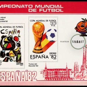 Hojas Recuerdo S/N. Mundial Fútbol España 82. Cartel y Copa