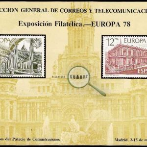 Hojas Recuerdo S/N. Exp. Filatélica Europa 78