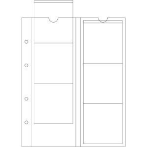 Hojas monedas Leuchtturm OPTIMA para 6 monedas hasta 65 mm