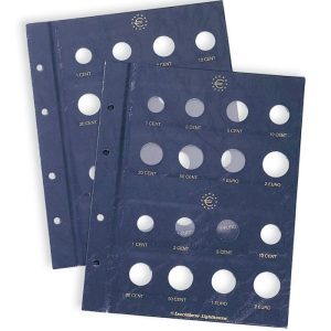 Hojas monedas Leuchtturm VISTA EURO NEUTRAL .2 series de monedas