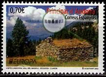 Serie sellos Andorra 393. Europa