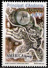 Serie sellos Andorra 399. América Upaep