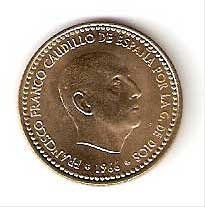 Moneda 001 peseta 1966 *68. SC