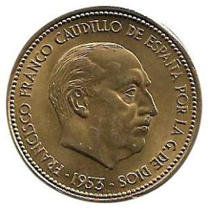 Moneda 002,5  pesetas 1953 *56.SC