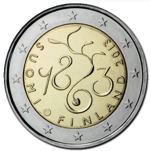 Moneda 2 euros de Finlandia 2013 150º Aniversario del Parlamento