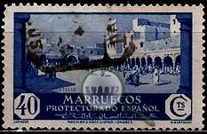 Serie de sellos Marruecos español nº 141 (o)