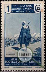 Serie de sellos Marruecos español nº 169 (o)