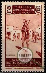 Serie de sellos Marruecos español nº 170 (o)