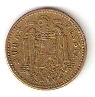 Moneda 001 peseta 1963 *65 .MBC.REMARCADO