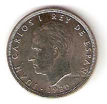 Moneda 005 pesetas 1980 *80 .SC.FALLO CUÑO