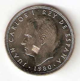 Moneda 050 pesetas 1980 *80 .SC.FALTA METAL
