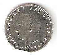 Moneda 0,50 céntimos peseta 1975 *76.SC.COSPEL MORDIDO