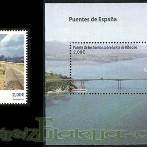 Sello 4794-95. Puentes España  «Los Santos y Besalú»