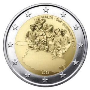 Moneda 2 euros de Malta 2013 Autonomía Gubernamental