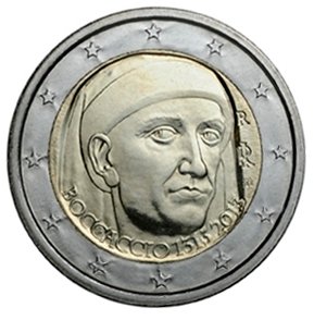 Moneda 2 euros de Italia 2013 Giovanni Bocaccio