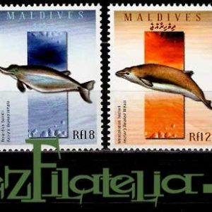 Serie de sellos Maldivas (**). Ballenas