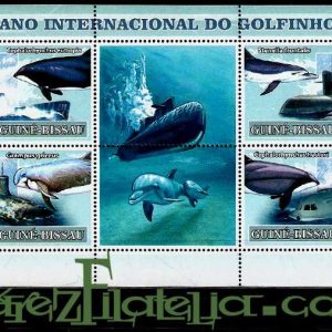 Hoja bloque Guinea Bissau 2007 (**). Delfines