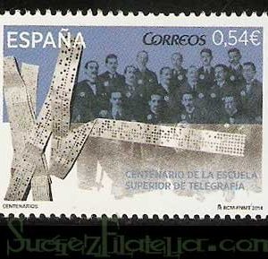 4866.  Sello Centenarios. Escuela Superior Telegrafía