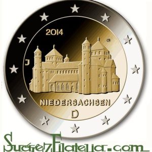 Moneda 2 euros Alemania 2014 Bunderländer Niedersachsen Juego 5