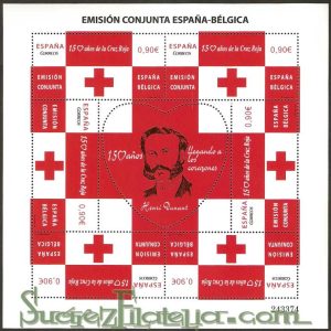 Sello 4828.Emisión Conjunta España-Bélgica (Cruz Roja)