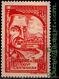 Serie sellos Francia 0442 (**). Gregoire de Tours