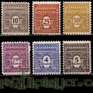 Serie sellos Francia 0620/29 (**). Gobierno Provisional