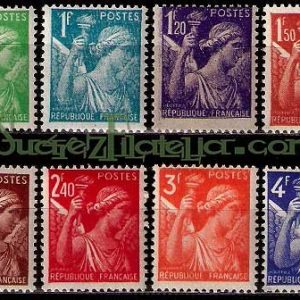 Serie sellos Francia 0649/56 (**). Gobierno Provisional