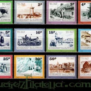 Serie de sellos Isla Guernsey Taxa nº 30/41 (**)